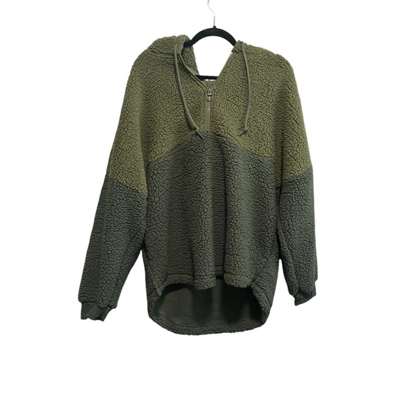 Pink Victoria Secret Sherpa Hoodie Pullover Half Zip Sweater, New with Tags - Picture 4 of 7